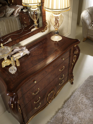 arredoclassic™ Bedroom Set Sinfonia Baroque Rococo Bed Nightstand