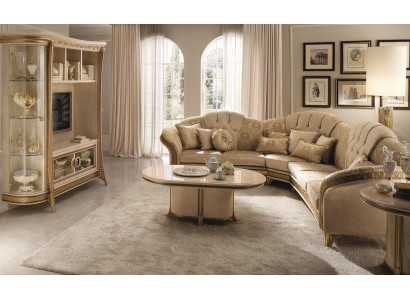 Sectional L-shaped living room landscape sofa couch upholstery corner set textile sofas new