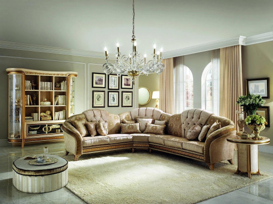 Corner sofa couch upholstery living landscape textile corner sofas set L-shape new