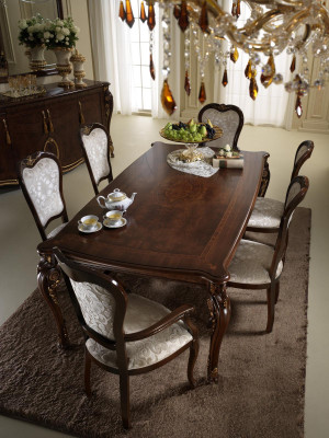 Dining table + 8 chairs dining room table rococo baroque art nouveau