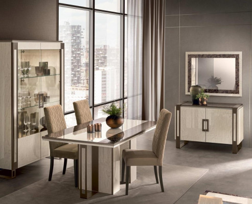 Dining room set 3-piece. Dining table, display cabinet, sideboard modern dining room furniture set Italy
