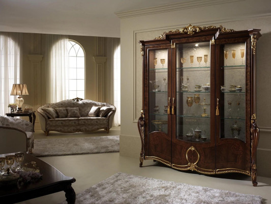 Showcase 3-door cabinet display living room cabinets design cabinet furniture glass new