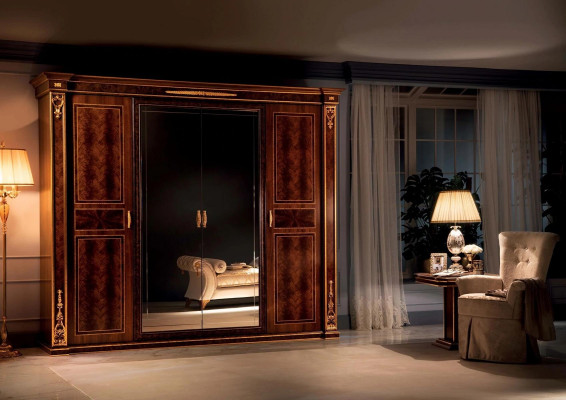 Wardrobe Bedroom Wood Cabinet Modern Style Luxury Wardrobes Classic