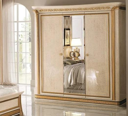 Wardrobe Bedroom Wood Closet 3 Doors Cabinets Luxury arredoclassic