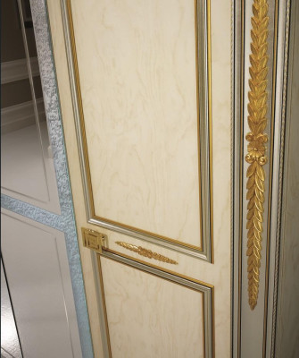 Bedroom wardrobe, 4-door wooden wall cabinet, wardrobe cabinets