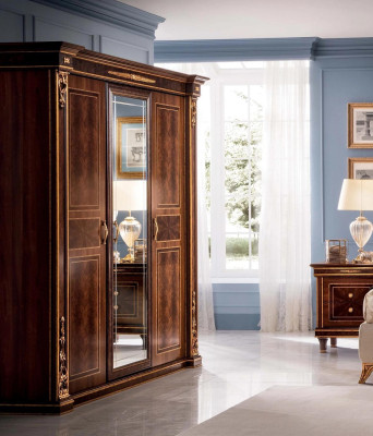 Bedroom wardrobe 3-door wooden wall cabinet wardrobe arredoclassic new