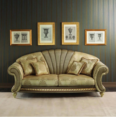 Sofa 2-seater couch design upholstery classic textile fabric bed function couches