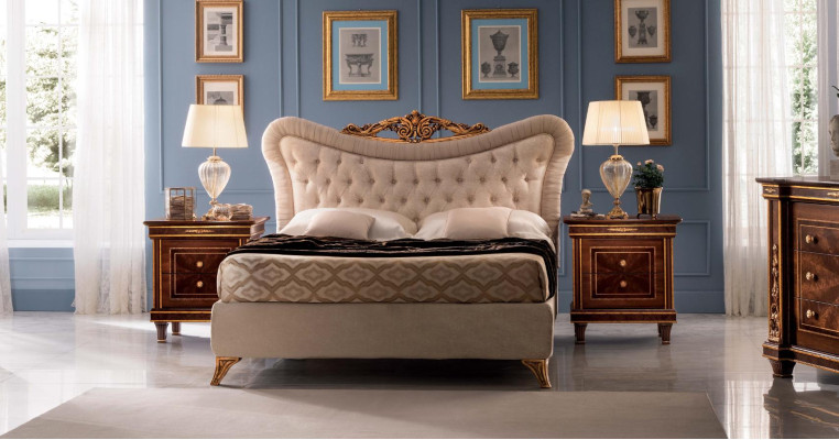 Bed designer furniture bedroom baroque rococo art nouveau classical