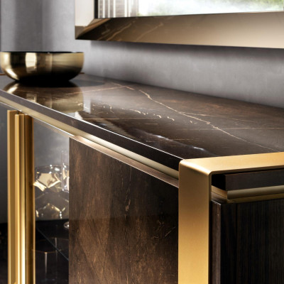 Console table sideboard with mirror luxury class furniture set console 2-piece wood new