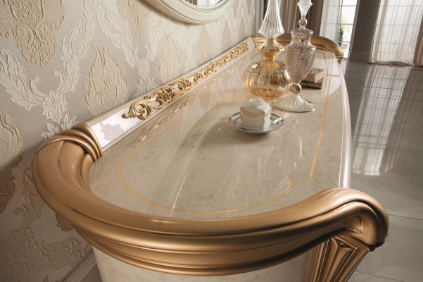 Designer furniture style baroque chest of drawers cabinet beige luxury wood Italian furniture new