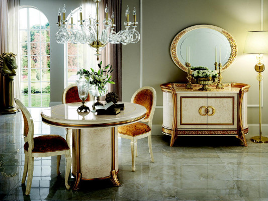 Dining table round table designer baroque rococo classic art nouveau antique