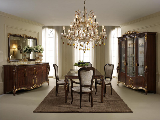 Classic 1 Chair Designer Italian Dining Room Furniture Wood Baroque