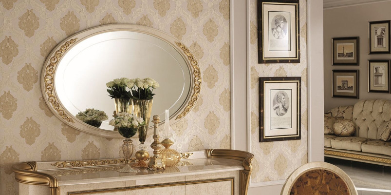 Large wall mirror XXL royal Rococo Baroque design furniture hanging mirror