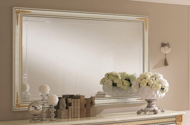 Classic Designer Mirror Wall Mirror Baroque Rococo 175x114cm Wood Frame New
