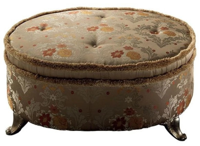 Oval table, Chesterfield upholstered stool, footstool, ottoman, sofa, side round