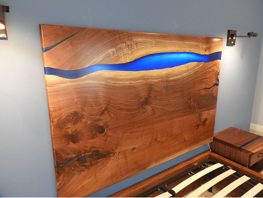 Waterfall wall panel epoxy resin plate epoxy panel real wood cladding