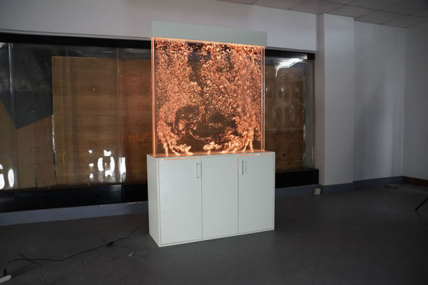 Water Wall Column with Base Cabinet Partition Shelf Display Cabinet