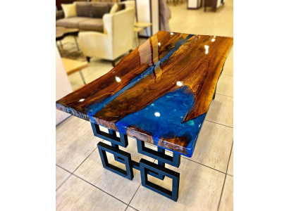 Blue River Coffee Table Genuine Wood River Table 140x80 Tables