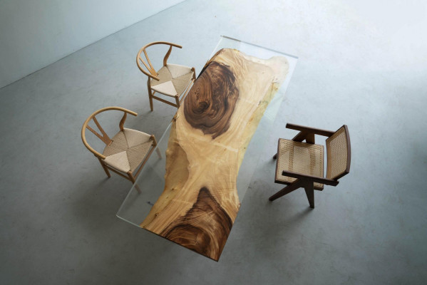 Epoxy Resin Dining Table River Table Solid Wood Tables 200x90 River Table New