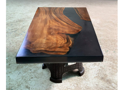 Coffee Table River Table Solid Wood Tables 100x60 River Table Real Wood