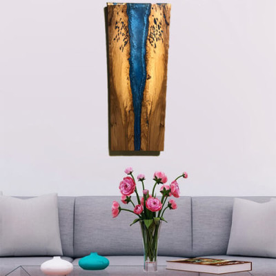 Wall Picture Epoxy Resin Painting Real Picture Handmade Waterfall Picture