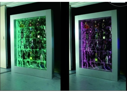 Modern partition shelf water wall column water columns LED shelves