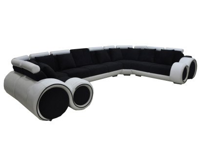 Corner Leather Modern XXL Couch Living Landscape Leather Sofa U-shape A1163 +
