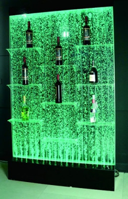 Illuminated LED Shelves Designer Water Wall Bar Shelf Column Water Columns