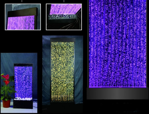 Partition shelf cabinet water wall column walls waterwall LED 120x200