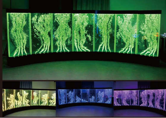 Wall panel water bubbles LED walls designer water wall illuminated