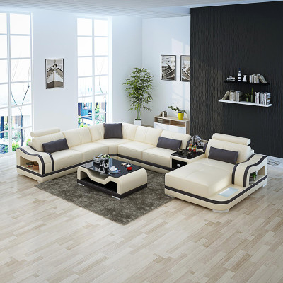 Leather Sofa Couch Living Landscape Set Design Modern Corner Decorative Sofa