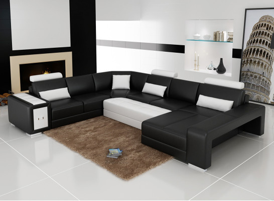 Large design corner sofa upholstered corner couch sofa set couch living landscape USB new