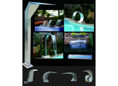 Pool waterfall fountain stainless steel water features decoration installation