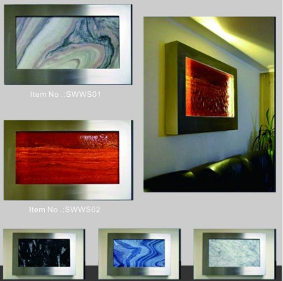 LED Water Wall Designer Water Column Waterfall Picture Frame 90x60