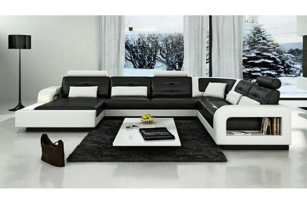 Leather sofa with USB leather couch sleeper sofa sofa set living area sectional sofa