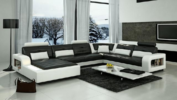 Sofa bed sofa set living landscape corner couch corner sofa leather sofa with USB new