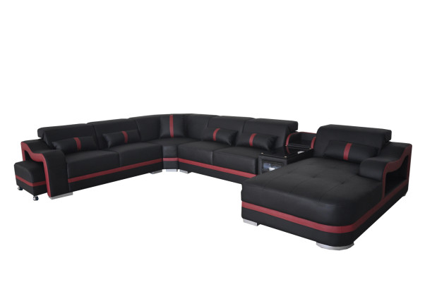 Leather Couch Upholstery Suite Seat Design Modern Corner Sofa Living Landscape U Shape