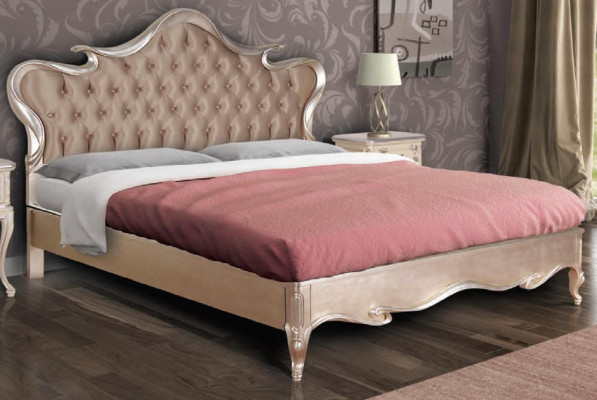 Luxury bedroom set bed nightstands stool dressing table mirror complete new