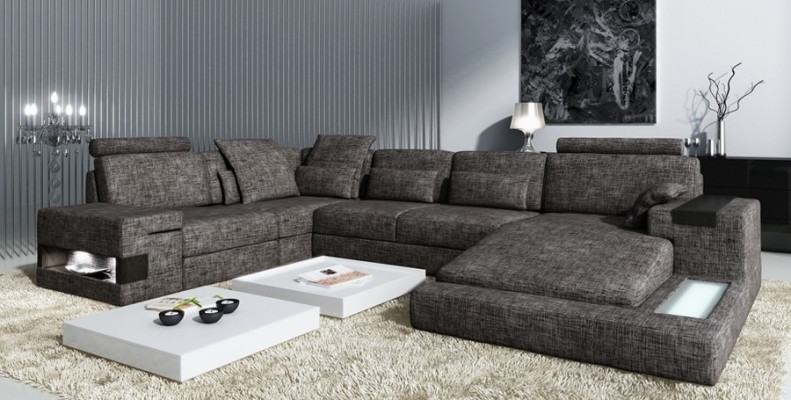 Living landscape upholstered couch set XXL big sofa Bellini design leather sofa new