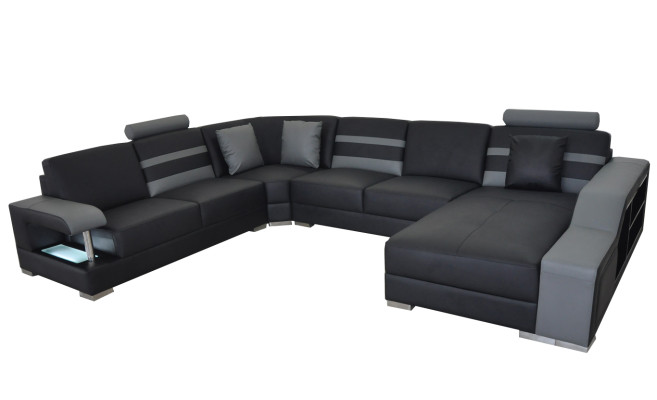 Corner sofa upholstery seat leather couch sofas suites U-shaped living landscape