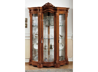 Display glass cabinet showcase living room wood sideboard Italian furniture shelf