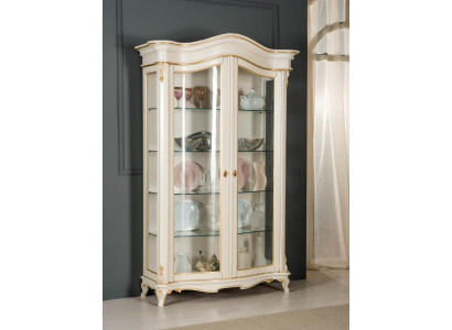 Display case glass cabinet showcase living room wood sideboard Italian furniture shelf