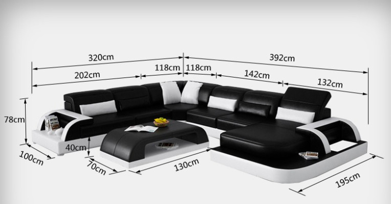 Leather sofa couch living environment corner sofa corner suite modern design new sofa L6012