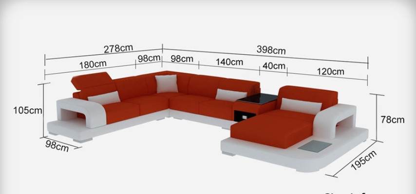 Leather sofa couch, living area, corner sofa, corner suite design, modern sofa G8006.