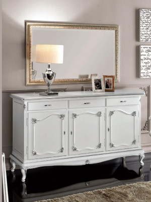 Italian furniture dressers solid mirror 2-piece dresser sideboard cabinet wood