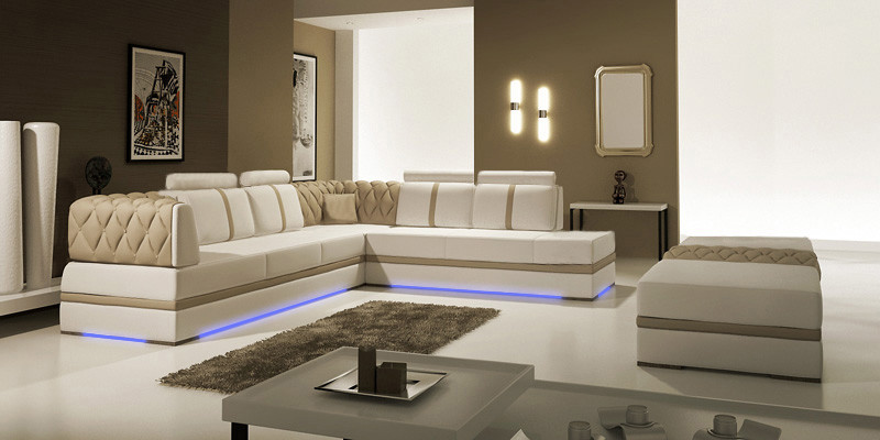 Leather sofa, couch, living area, corner sofa, corner suite, modern design sofa, new A1128