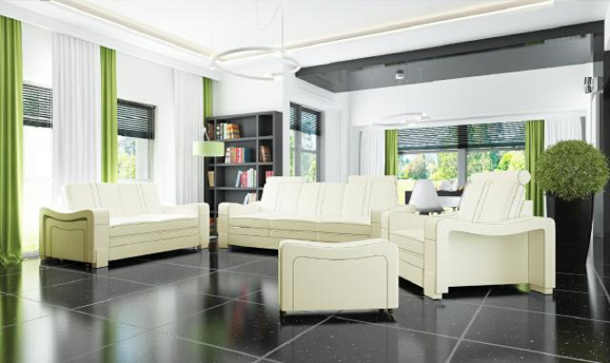 Leather sofa design sofa set 3+2+1 with USB sofa set upholstery set