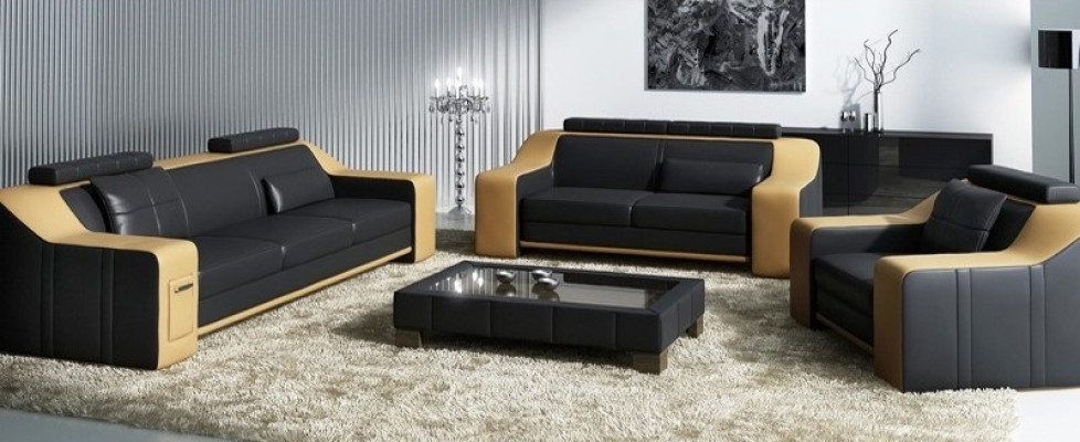 Leather sofa set sofa couch seat upholstery suite sofa suite 3+2+1 sofas HuttenS