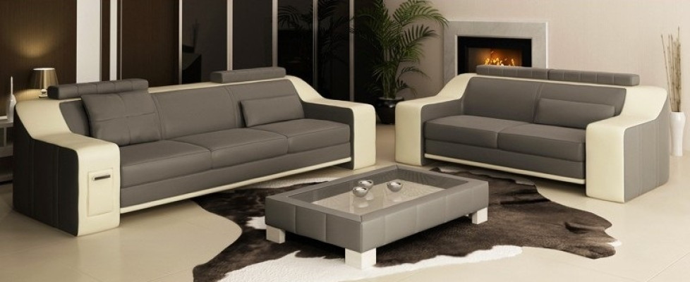 Leather sofa set sofa couch seat upholstery suite sofa suite 3+2+1 sofas HuttenS