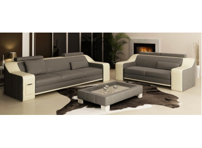 Leather Sofa Set Sofa Couch Seating Upholstery Suite Sofa Set 3+2+1 Sofas HuttenG